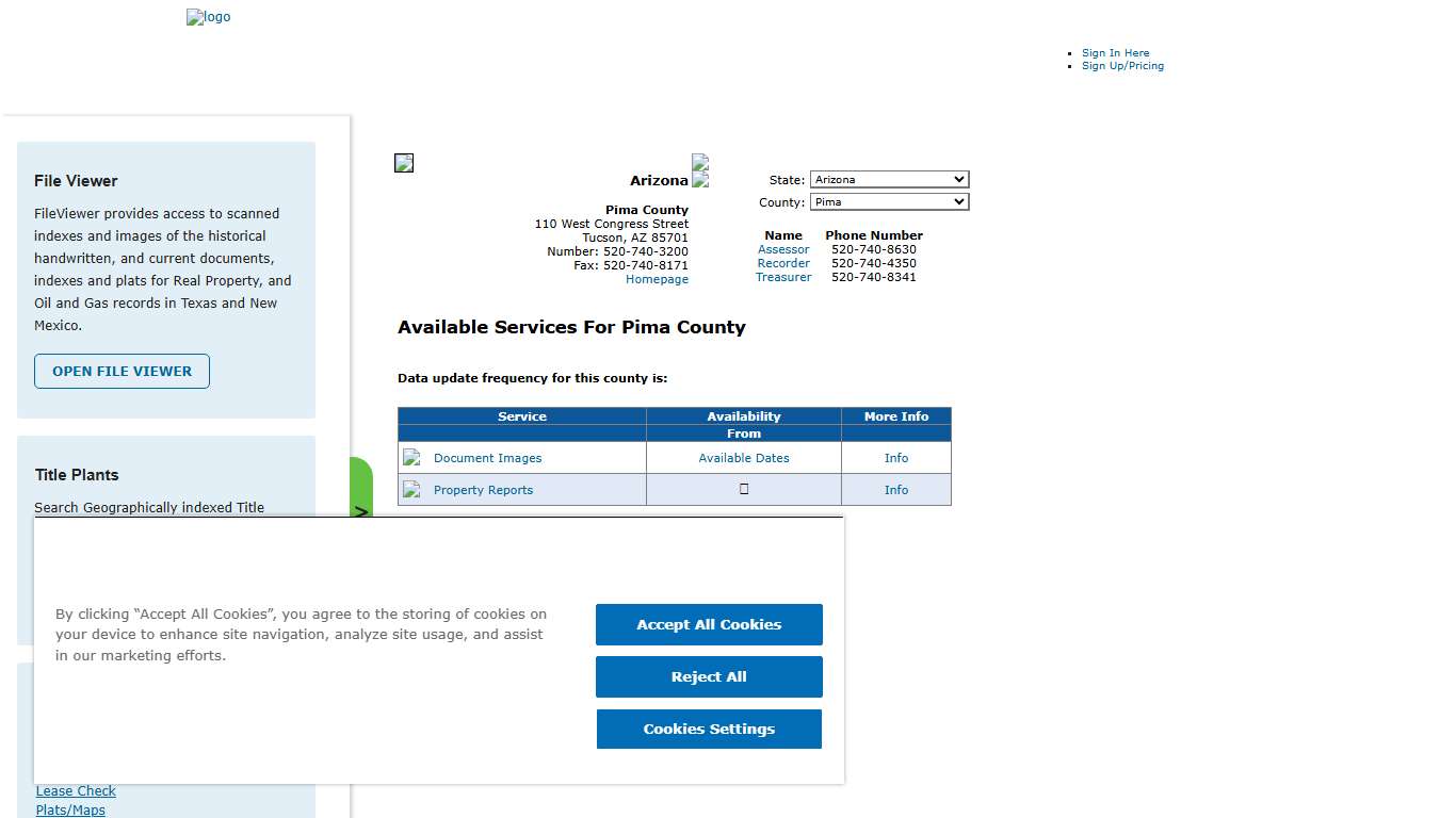 Search Pima County Public Property Records Online CourthouseDirect.com
